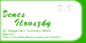 denes ilovszky business card